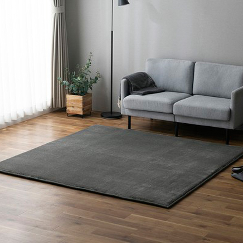 もちっと新感覚ラグ 抜染 185×185cm グレー