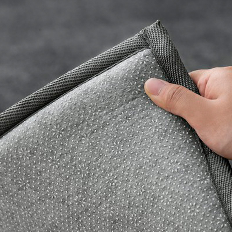 もちっと新感覚ラグ 抜染 185×185cm グレー