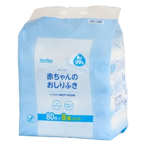 赤ちゃんのおしりふき 80枚×８パック（640枚）
