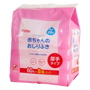 赤ちゃんのおしりふき 厚手 60枚×８パック（480枚）