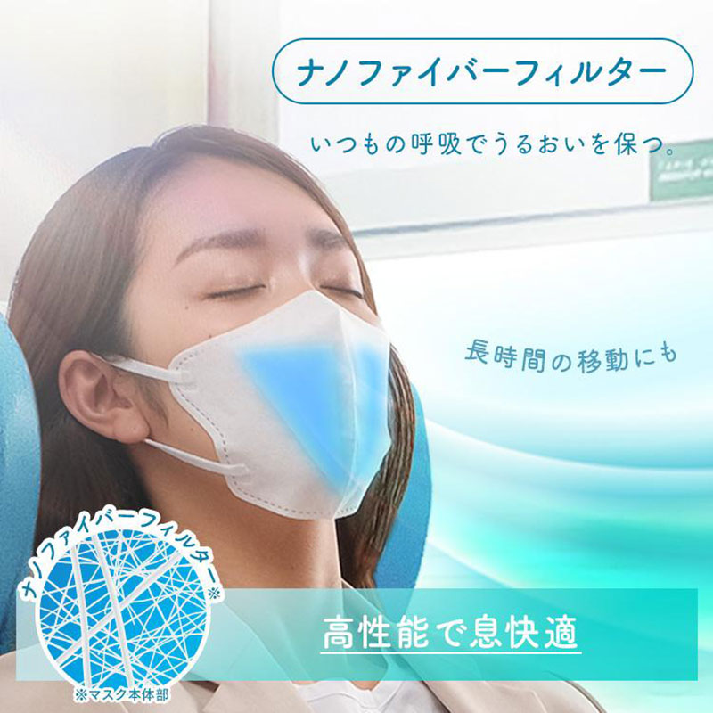 ナノエアーうるおい保水ぬれマスク 立体タイプ 20枚入