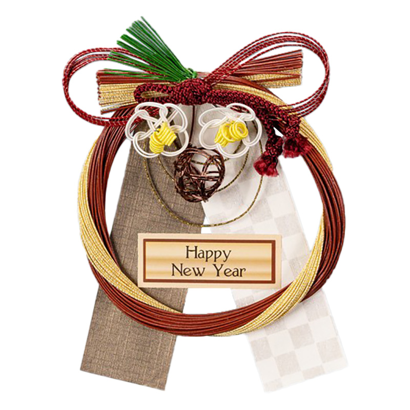 New Year リース ゴールドマルーン