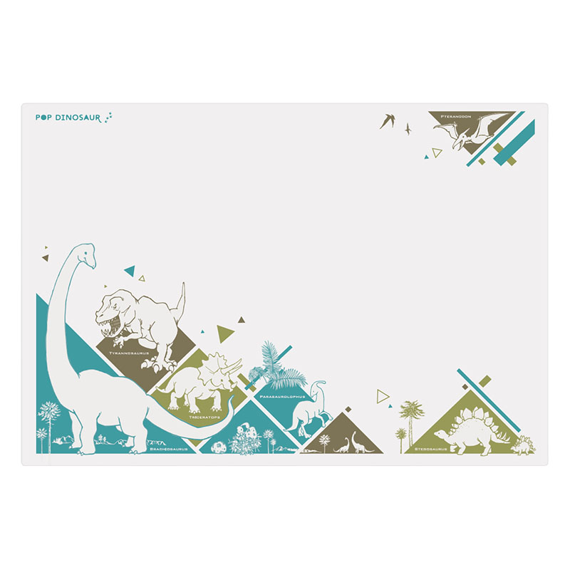 プリント学習デスクマット ポップダイナソー 65×45cm