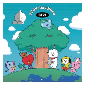 BT21(輸入版) 2025年カレンダー CL-536 壁掛 60×30cm