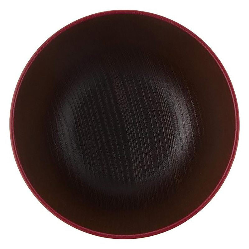 羽反 塗分汁椀 古代朱 330ml レンジ・食洗器対応