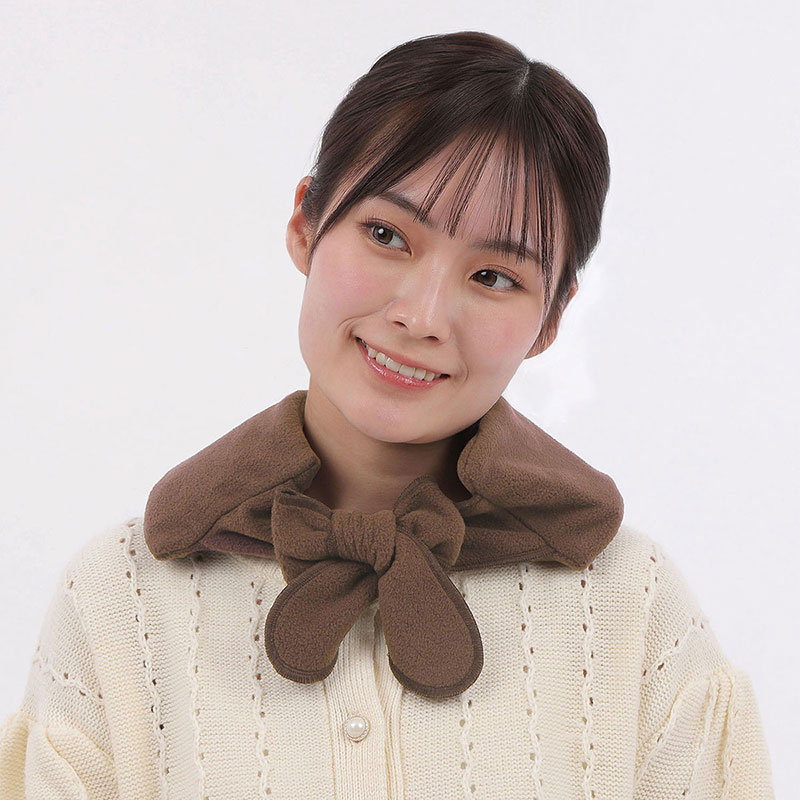 温活女子のからだケア 首肩ほっこり温熱ベルト ワイドタイプ ブラウン