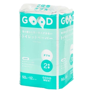 取り替え＆買い換えが少ない トイレットペーパー 2倍巻 ダブル 50m×12ロール入