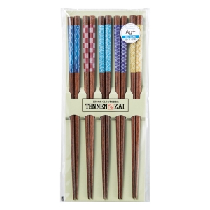 客用箸 かすみ文様 23cm 5膳組