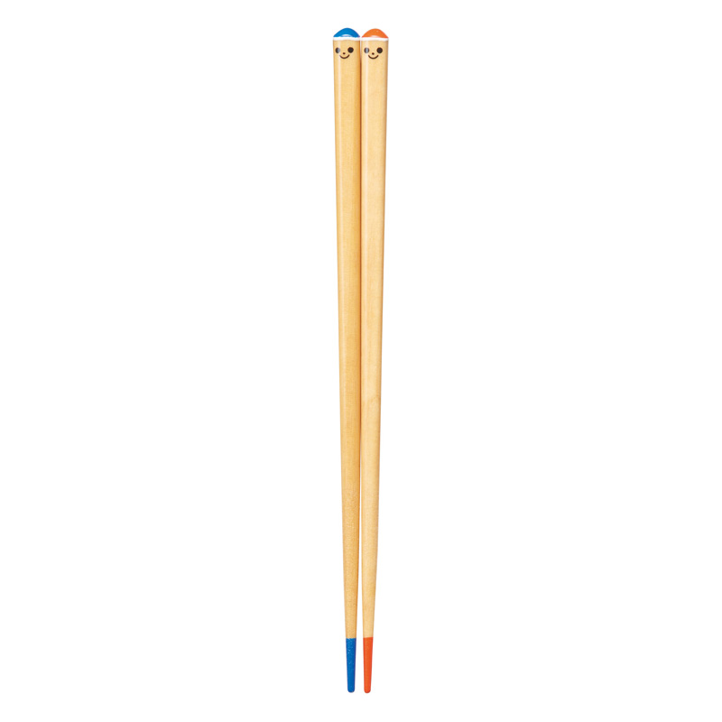 子供食洗箸 トイミックス ブルー&オレンジ 18cm