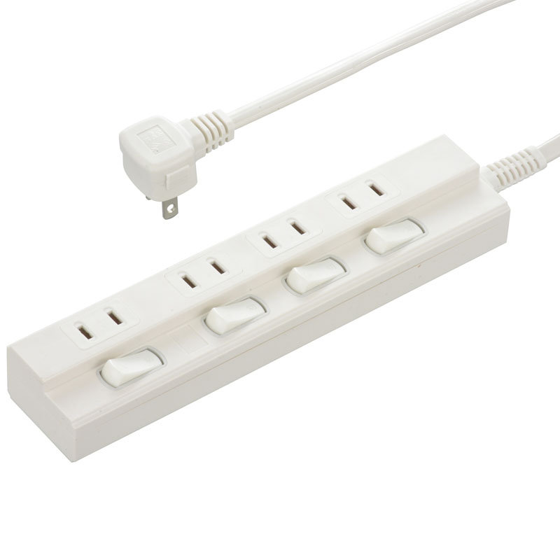 4口 節電スイッチタップ1m HS-T0401S7092