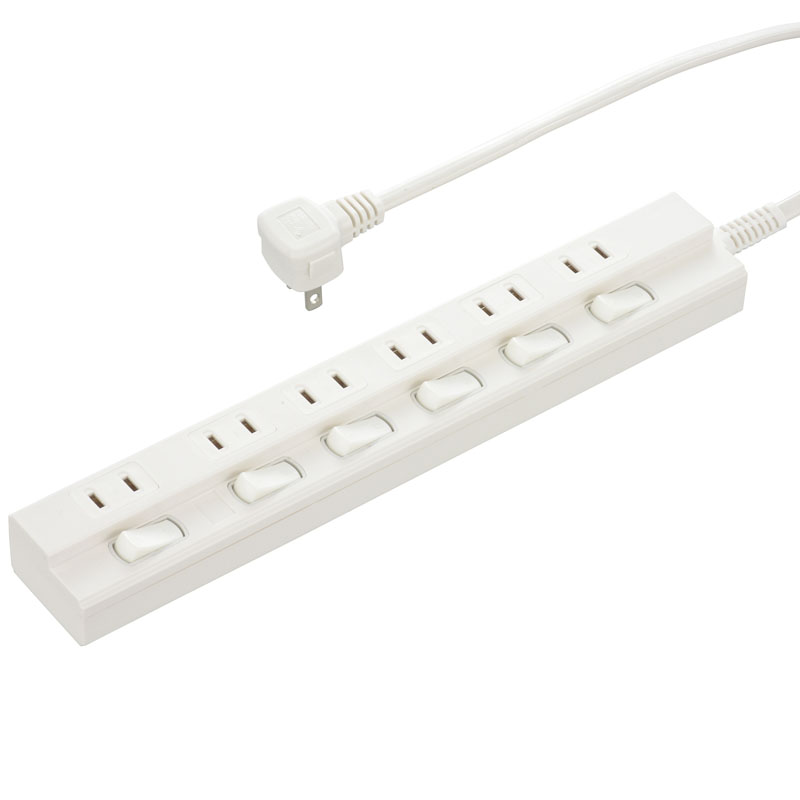 6口 節電スイッチタップ1m HS-T0601S7092