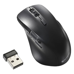 PCGEAR静音ワイヤレスマウス Bluetooth 2.4GHz ブラック PC-SMBWM10(K)
