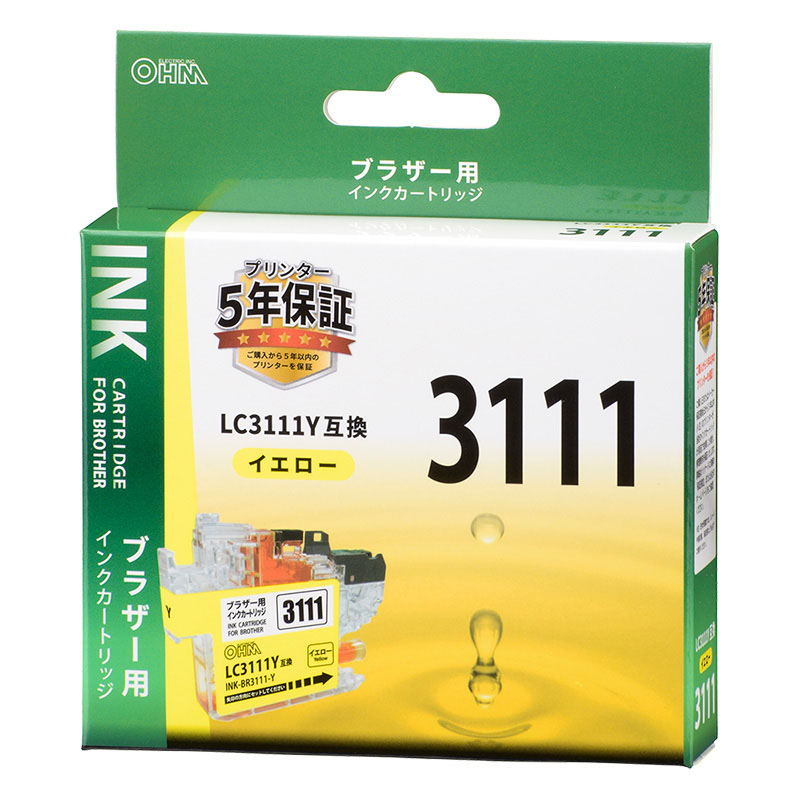 ブラザー互換 LC3111 染料イエロー NK-BR3111-Y