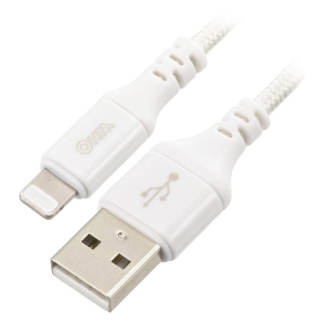 AudioComm 断線に強いライトニングケーブル TypeA 1m ホワイト SIP-L10EAH-W