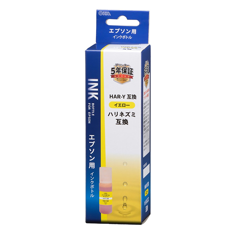 エプソン互換インクボトル ハリネズミ 染料イエロー INK-EHAR-Y