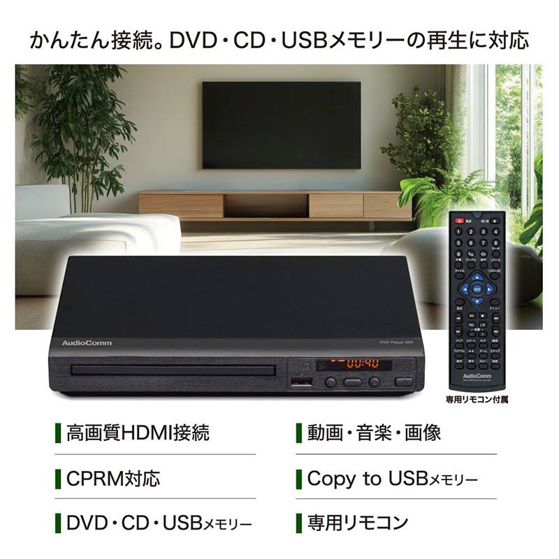 DVDプレイヤー DVD-250N