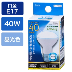 LED電球 ミニレフランプ形 E17 40形相当 昼光色 LDR3D-W-E17 A9