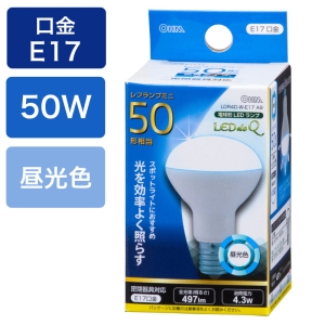 LED電球 ミニレフランプ形 E17 50形相当 昼光色 LDR4D-W-E17 A9