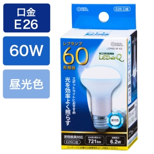 LED電球 レフランプ形 E26 60形相当 昼光色 LDR6D-W A9