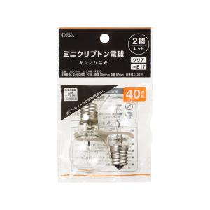 ミニクリプトン電球40W形クリア2個パック