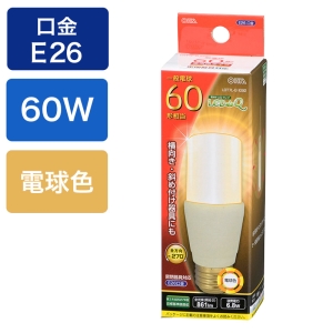 LED電球 T形 E26 60形相当 電球色 LDT7L-G IG92
