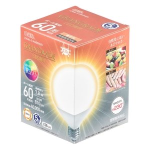 LED電球 ボール電球形 E26 60形相当 電球色 LDG8L-G AG6｜RA93