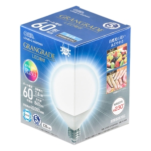 LED電球 ボール電球形 E26 60W形相当 昼光色 LDG8D-G AG6｜RA93