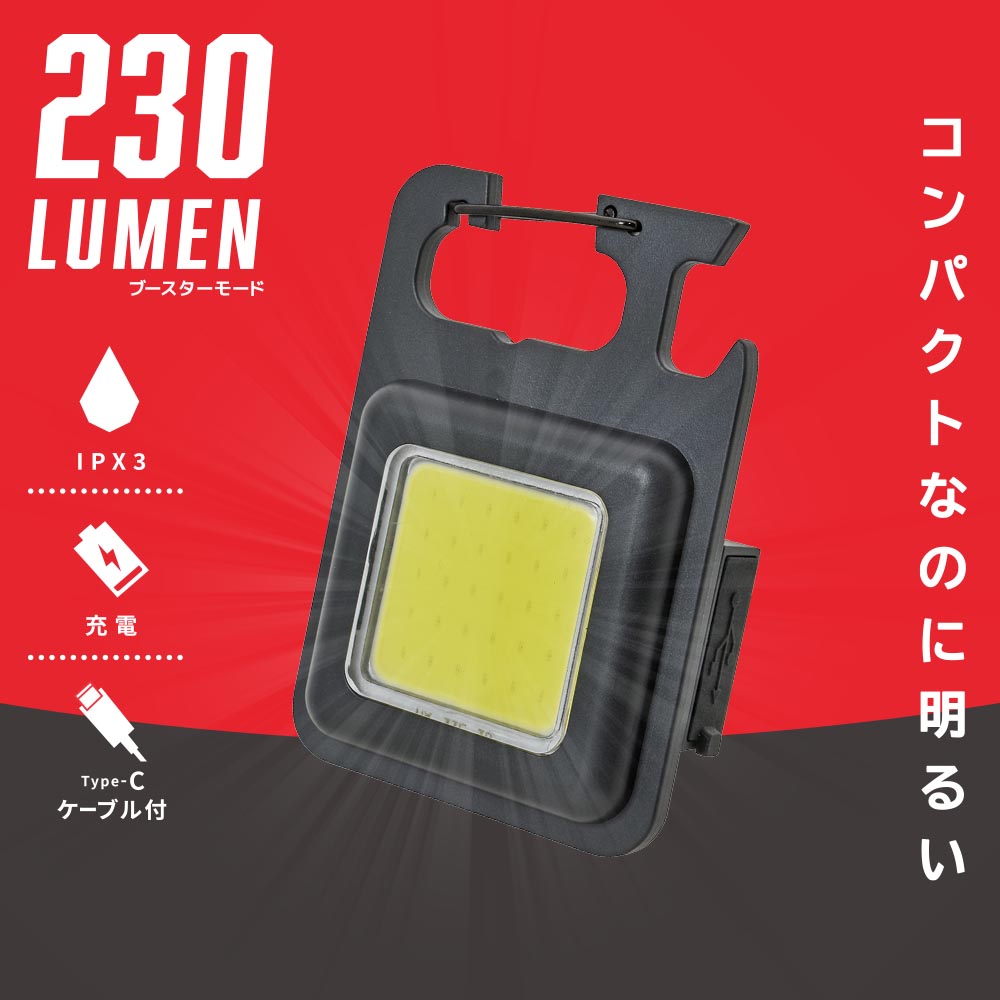 【お取り寄せ商品】充電式カラビナCOBライト LHーC23A5