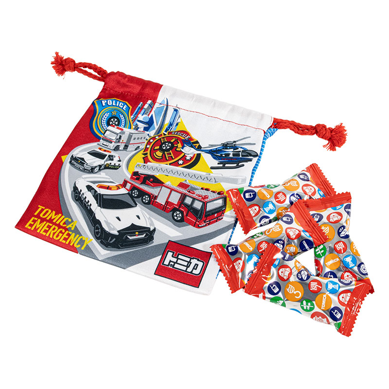 トミカ 巾着 クランチチョコ 4個入り