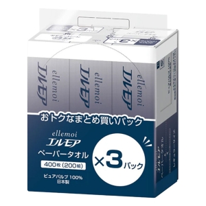 エルモア ペーパータオル レギュラーサイズ 3個パック