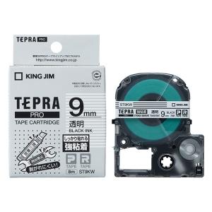 テプラPRO専用テープ 強粘着ラベル 幅9mm 透明