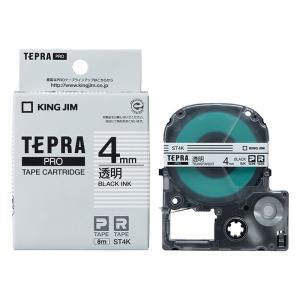 テプラPRO専用テープ 透明ラベル 幅4mm