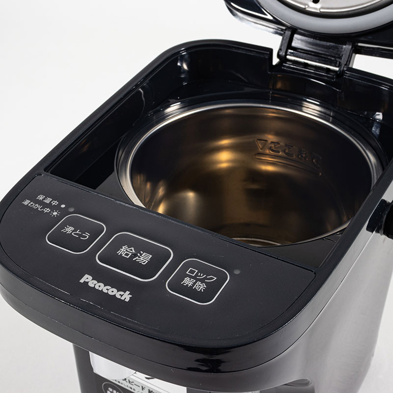 電動給湯ポット 早沸きタイプ 1.2L ブラック WMM-12B