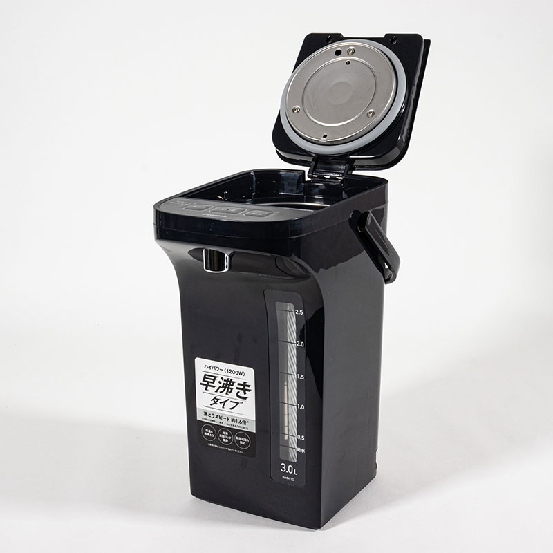 電動給湯ポット 早沸きタイプ 3.0L ブラック WMM-30B