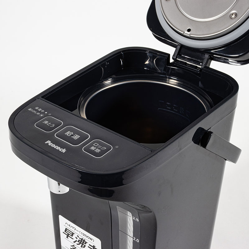 電動給湯ポット 早沸きタイプ 3.0L ブラック WMM-30B