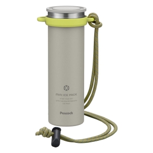 ミニアイスパック ストラップ付 シリコーン氷のうタイプ 保冷専用 モスグレー