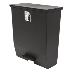 【お取り寄せ商品】H&H 通路で使える ペダルダストボックス 45L ダークグレー