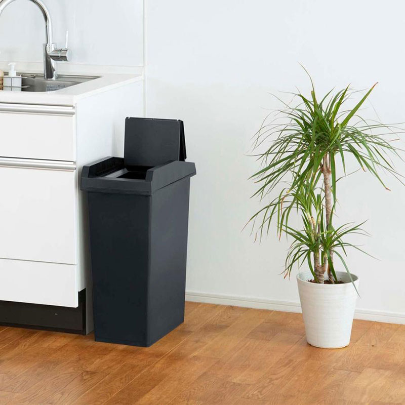 【お取り寄せ商品】ユニード スライドペール 45L チャコール×ブラック