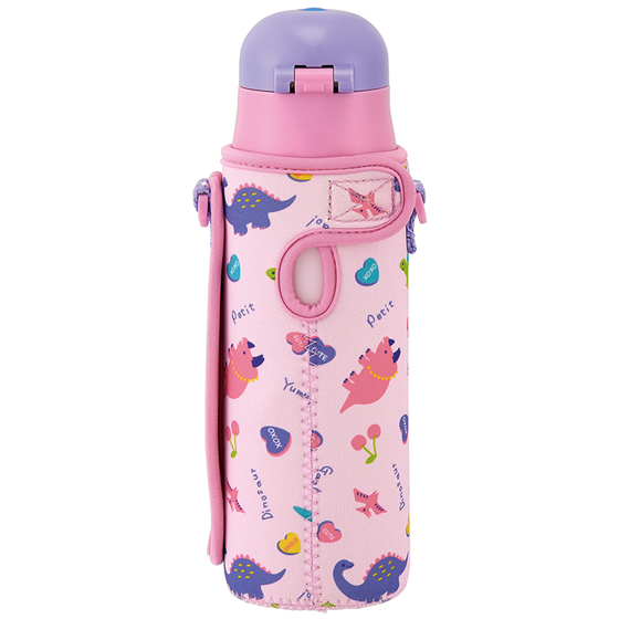 【お取り寄せ商品】カバー付ダイレクトステンレスボトル 470ml ハッピー＆スマイル