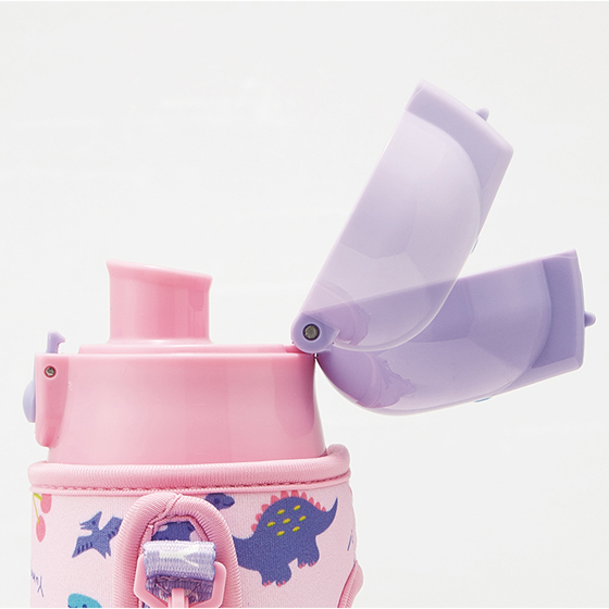【お取り寄せ商品】カバー付ダイレクトステンレスボトル 470ml ハッピー＆スマイル