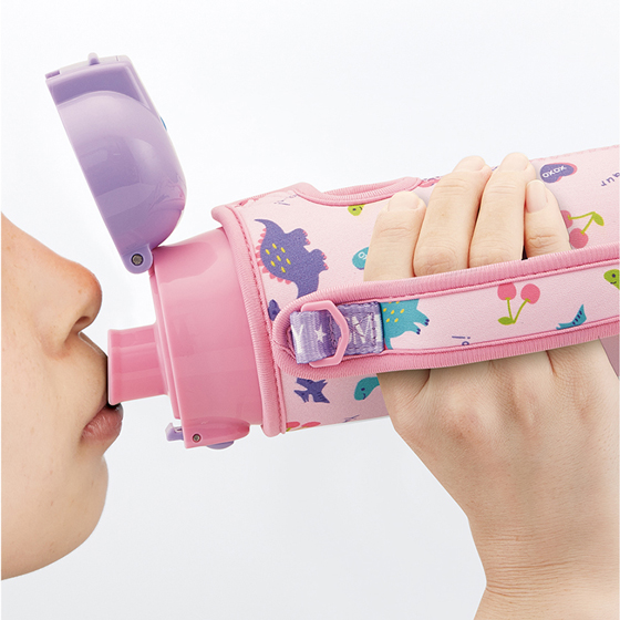 【お取り寄せ商品】カバー付ダイレクトステンレスボトル 470ml ハッピー＆スマイル