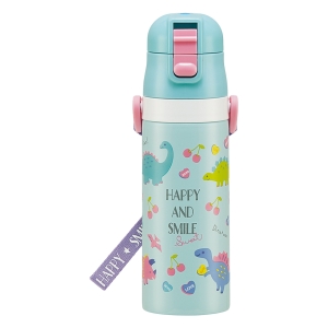 【お取り寄せ商品】超軽量ダイレクトステンレスボトル 470ml ハッピー＆スマイル