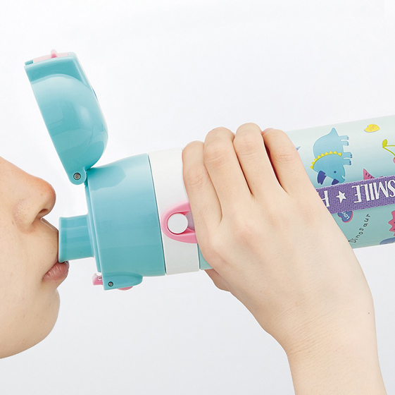 【お取り寄せ商品】超軽量ダイレクトステンレスボトル 470ml ハッピー＆スマイル