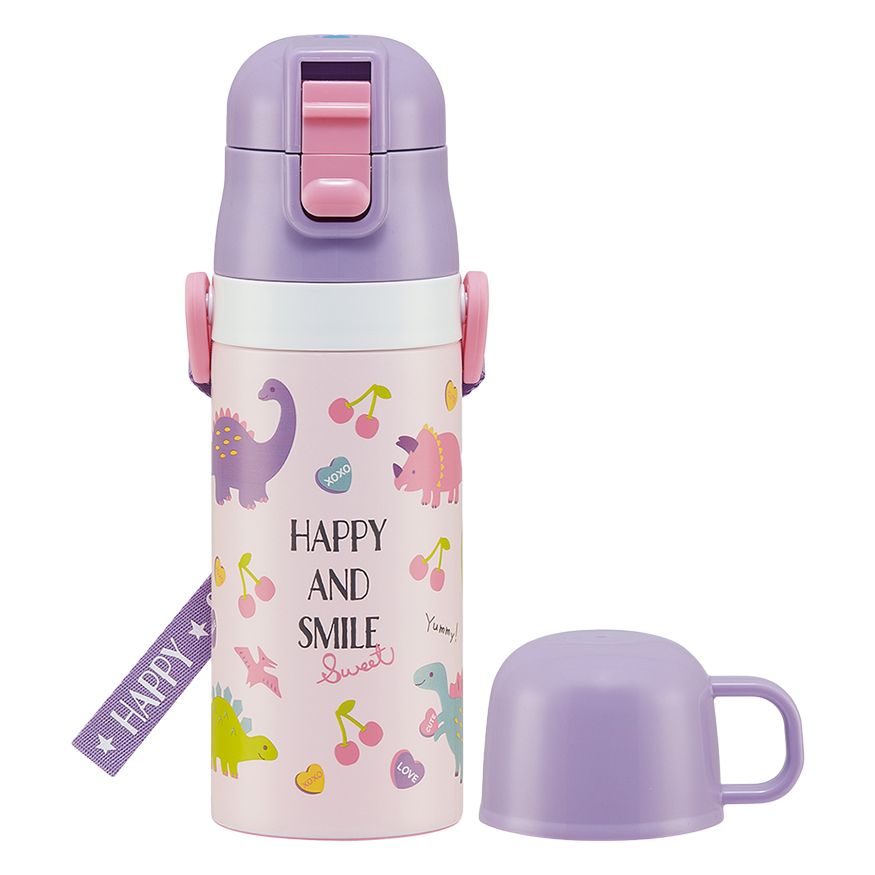 【お取り寄せ商品】2WAYステンレスボトル 400ml｜350ml ハッピー＆スマイル