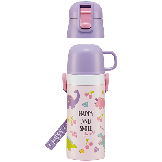 【お取り寄せ商品】2WAYステンレスボトル 400ml｜350ml ハッピー＆スマイル