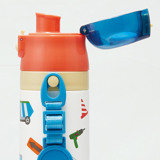 【お取り寄せ商品】超軽量2WAY ステンレスボトル 直飲み470ml コップ飲み430ml はたらくクルマ