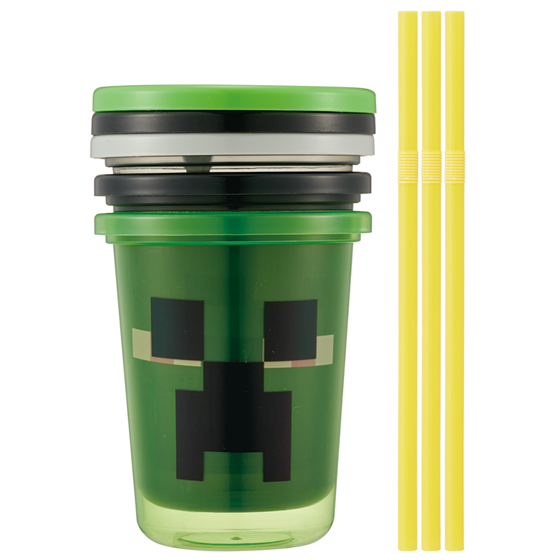 【お取り寄せ商品】ストロー付タンブラー 320ml 3個セット マインクラフト