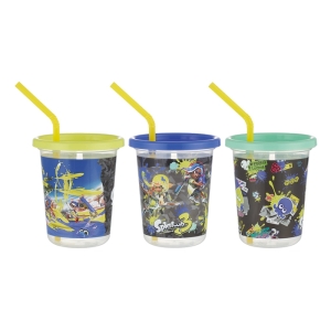 【お取り寄せ商品】ストロー付タンブラー 320ml 3個セット スプラトゥーン3
