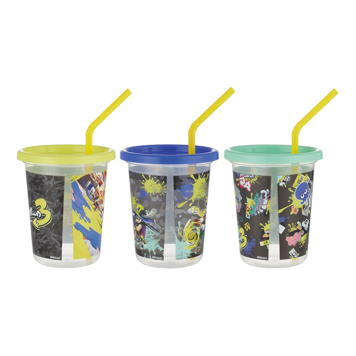 【お取り寄せ商品】ストロー付タンブラー 320ml 3個セット スプラトゥーン3