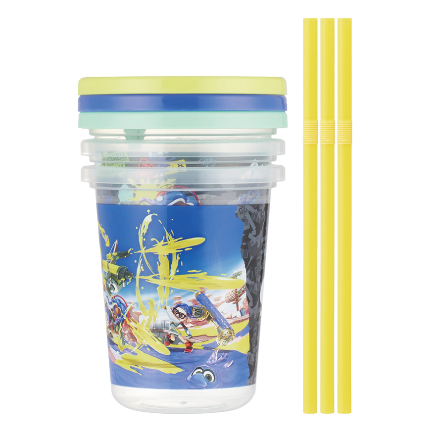 【お取り寄せ商品】ストロー付タンブラー 320ml 3個セット スプラトゥーン3